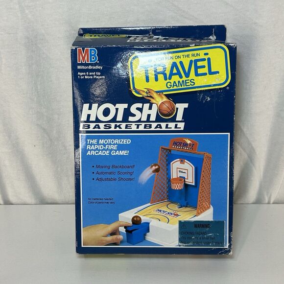 milton bradley Other - Vintage 1992 Milton Bradley MB Hot Shot Travel Basketball Game Motorized